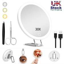 30X Magnifying Mirror With LED