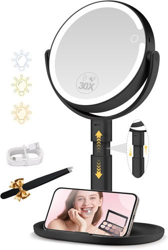 Makeup mirror with light 30x - mirror,