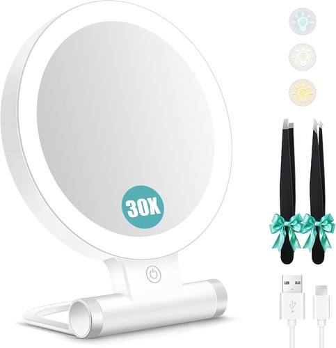 Magnifying mirror with light - magnifying,