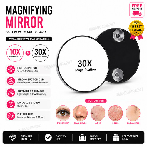 30x magnifying mirror with - 30x,