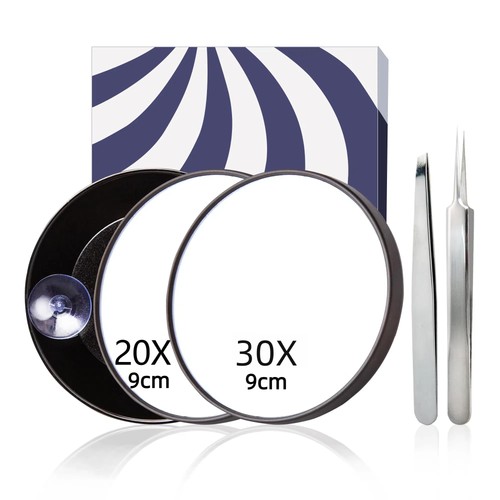 Compact dual magnifying - magnifying, mirror