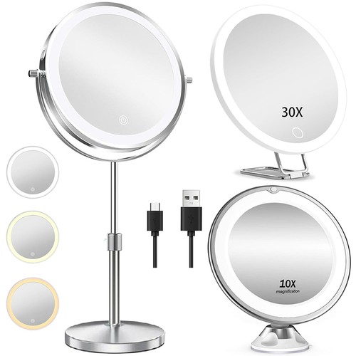 10x magnifying mirror with - magnifying, led