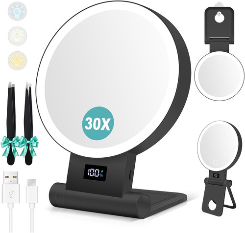 Magnifying mirror with light - mirror,