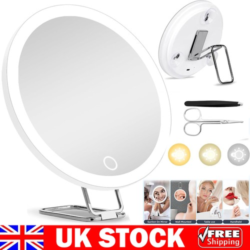 Magnifying mirror with light - with,