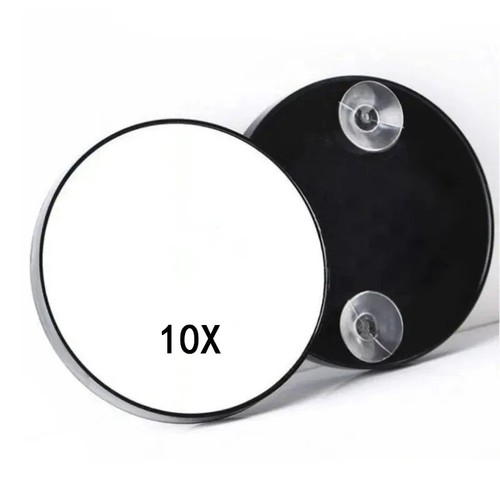 Round magnifying makeup mirror - magnifying,
