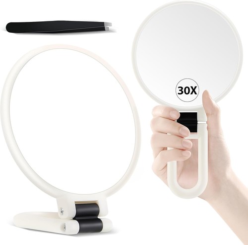 30x magnifying hand mirror - hand,