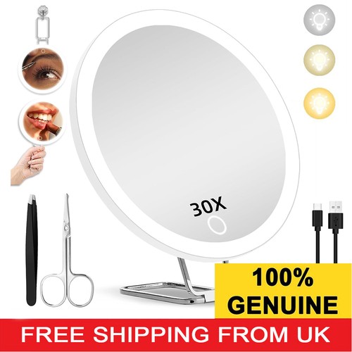 30x magnifying mirror - magnifying, led